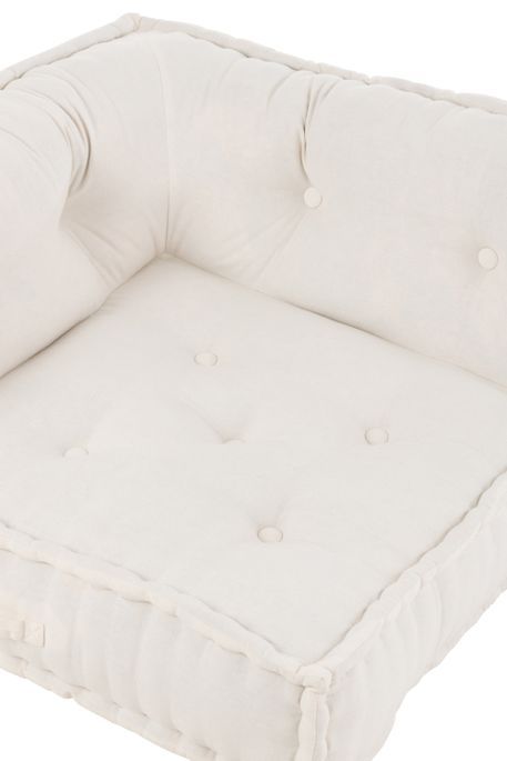 Coussin siège d'angle coton blanc Linah 75 x 79 x 46 cm - Photo n°8