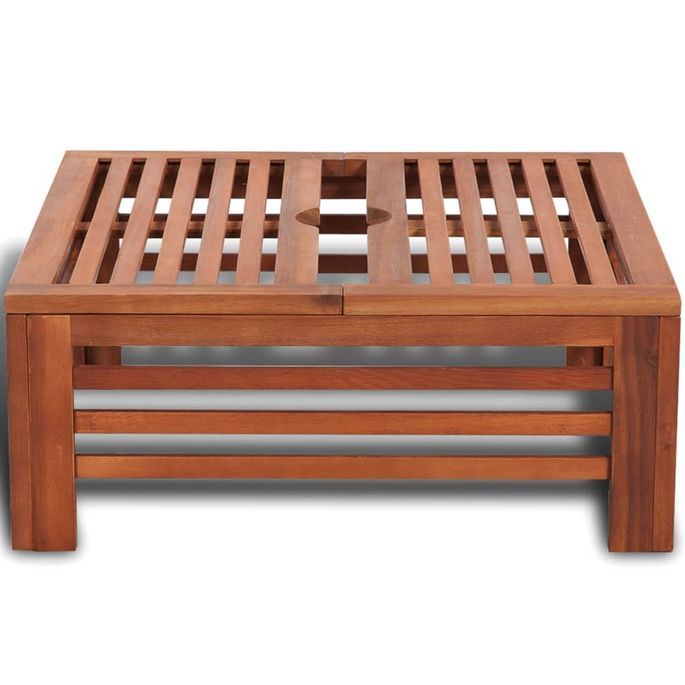 Couverture de support de parasol en bois - Photo n°4