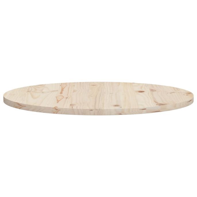 Dessus de table Ø80x2,5 cm Bois de pin massif - Photo n°2