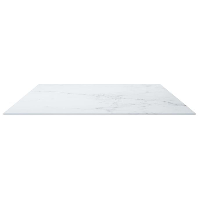 Dessus de table Blanc 100x62 cm 8 mm Verre trempé design marbre - Photo n°5