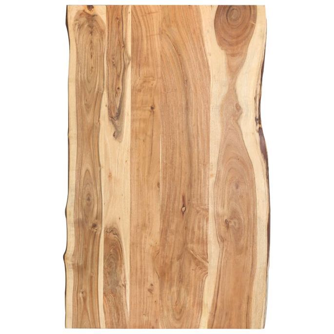 Dessus de table Bois d'acacia massif 100x(50-60)x3,8 cm - Photo n°1