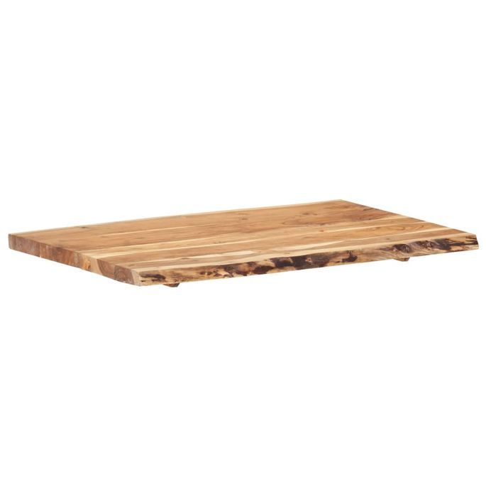 Dessus de table Bois d'acacia massif 100x(50-60)x3,8 cm - Photo n°9