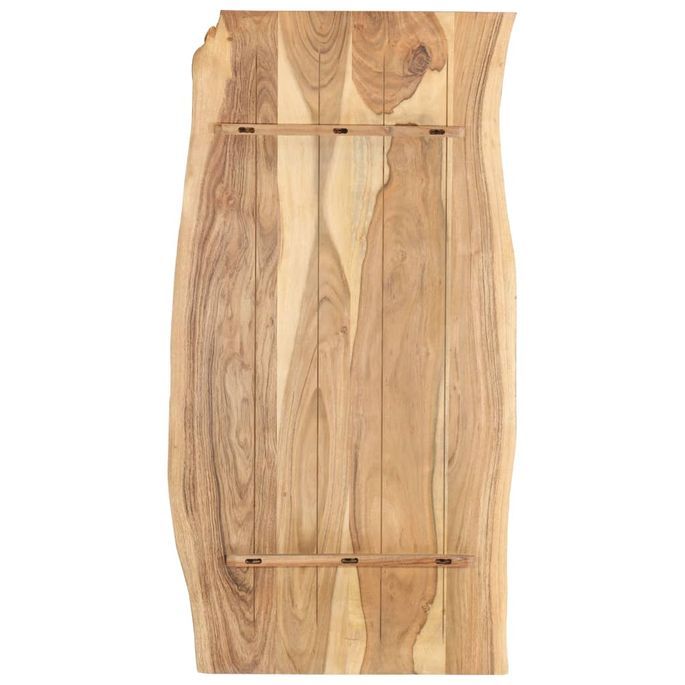 Dessus de table Bois d'acacia massif 120x(50-60)x2,5 cm - Photo n°2