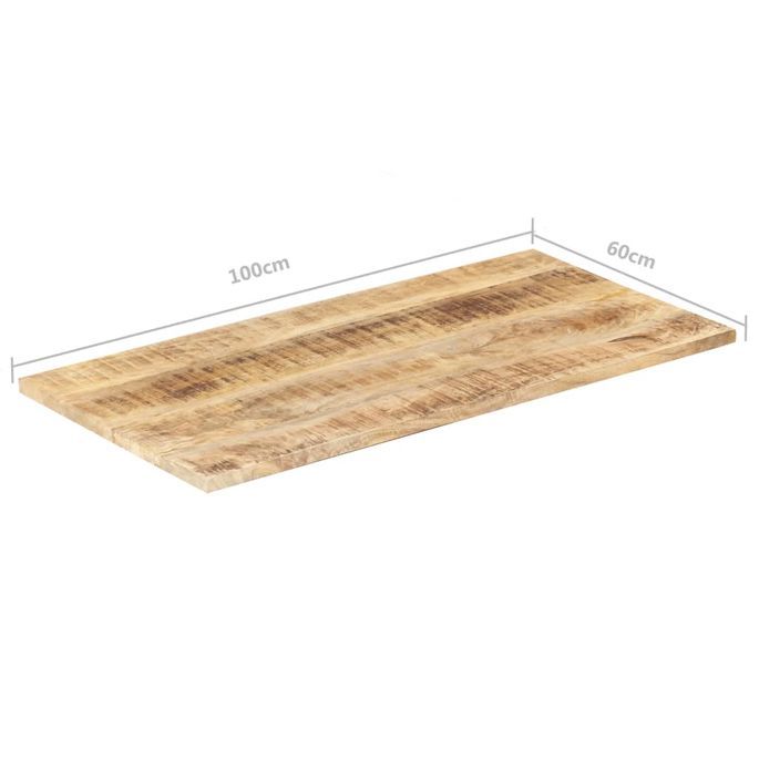 Dessus de table Bois de manguier solide 25-27 mm 100x60 cm - Photo n°7