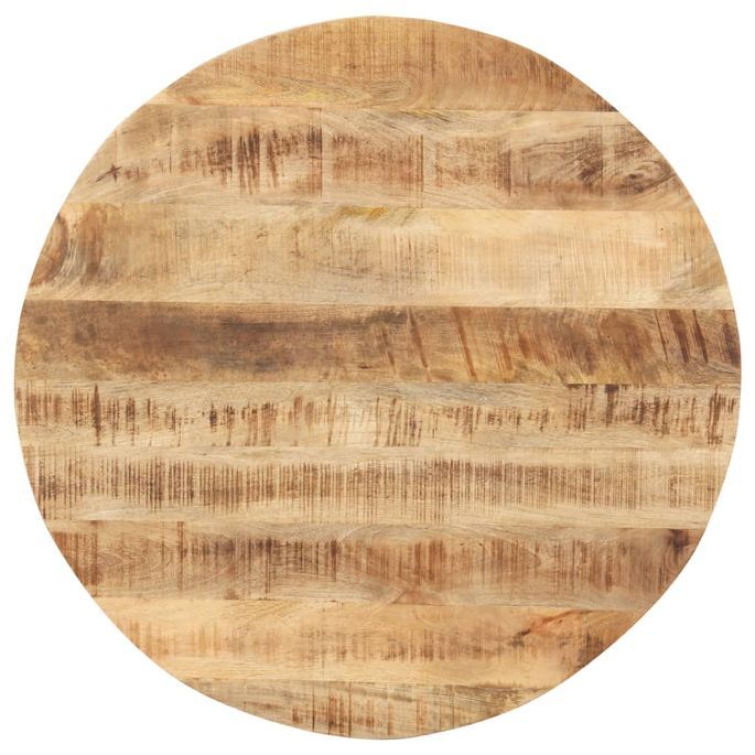 Dessus de table Bois de manguier solide Rond 15-16 mm 60 cm - Photo n°1