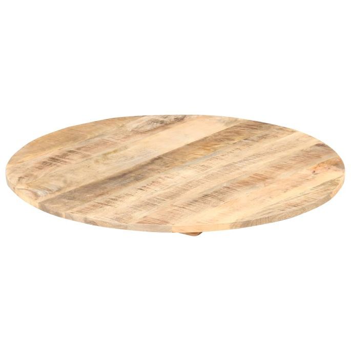Dessus de table Bois de manguier solide Rond 15-16 mm 70 cm - Photo n°4