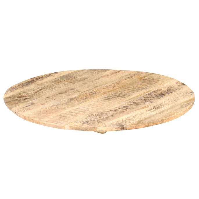 Dessus de table Bois de manguier solide Rond 15-16 mm 80 cm - Photo n°8