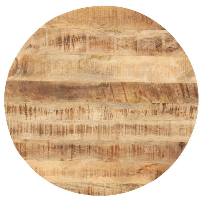 Dessus de table Bois de manguier solide Rond 25-27 mm 60 cm - Photo n°1