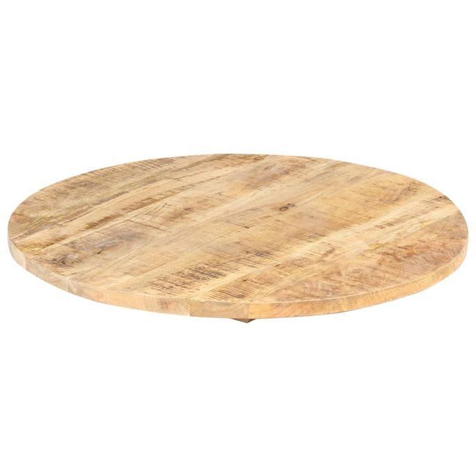 Dessus de table Bois de manguier solide Rond 25-27 mm 60 cm - Photo n°6