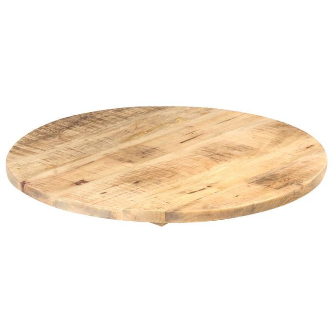 Dessus de table Bois de manguier solide Rond 25-27 mm 80 cm - Photo n°8