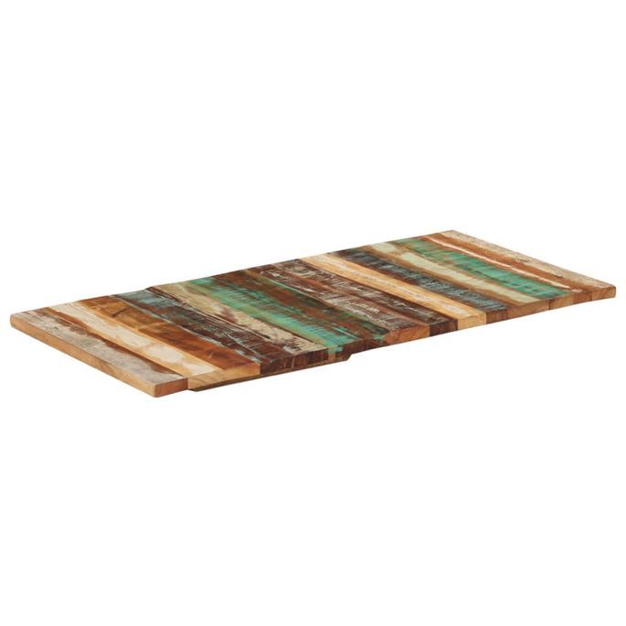 Dessus de table rectangulaire 60x120 cm 25-27 mm Bois récupéré - Photo n°10