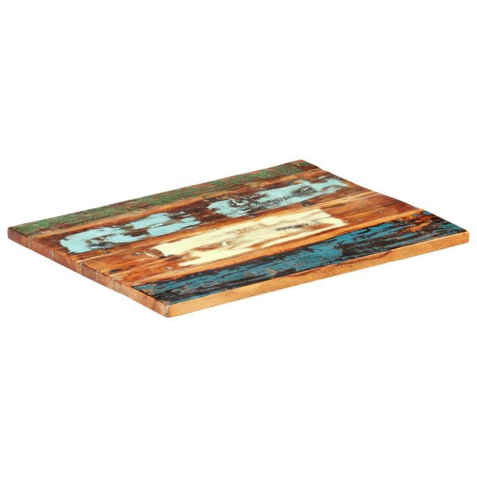 Dessus de table rectangulaire 60x90 cm 25-27 mm Bois récupéré - Photo n°9