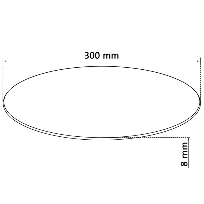 Dessus de table rond Verre trempé 300 mm - Photo n°4