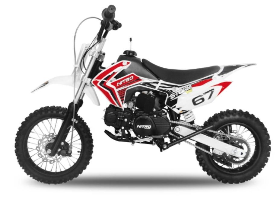 Dirt Bike 110cc Skin rouge 12/10 e-start automatique 4 temps - Photo n°1
