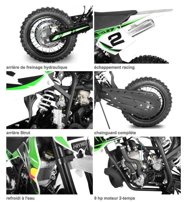 Dirt Bike 49cc XL RACING 14/12 Noir - Photo n°6