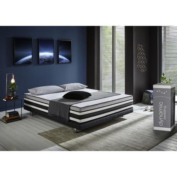 DYNAMIC BEDDING Matelas Hybride 140x190 cm 1 370 Ressorts ensachés