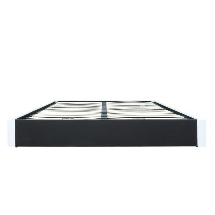ECLIPSE Lit coffre adulte 160 x 200 cm - Simili Blanc - Sommier inclus - Photo n°5