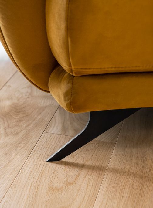 Ensemble canapé convertible simili cuirl noir Zora - 1 canapé 3 places + 1 fauteuil + 1 pouf - Photo n°17