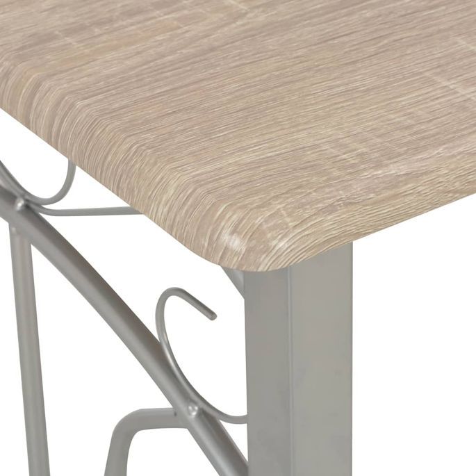 Ensemble de bar 3 pcs Bois et acier - Photo n°5
