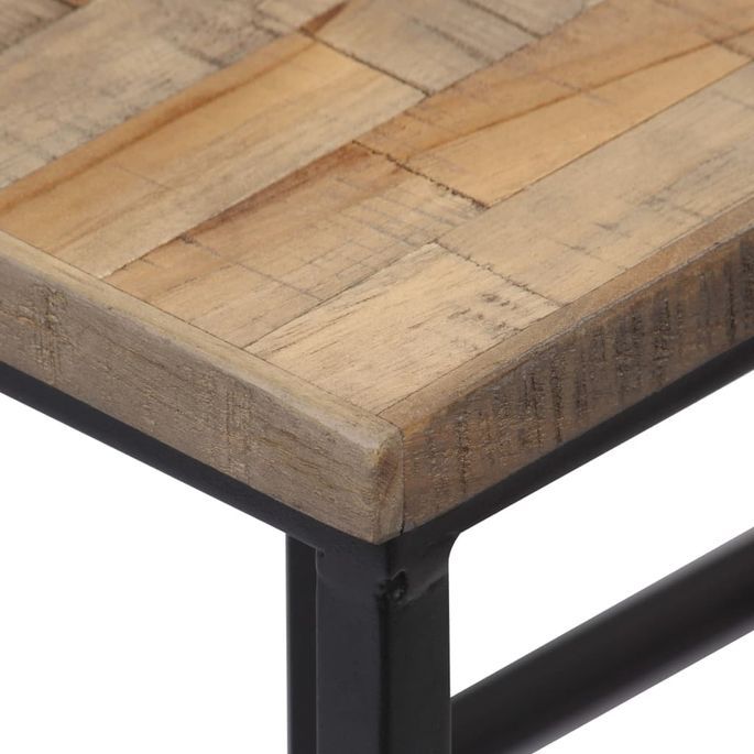 Ensemble de tables pour plante 3 pcs Teck recyclé - Photo n°8