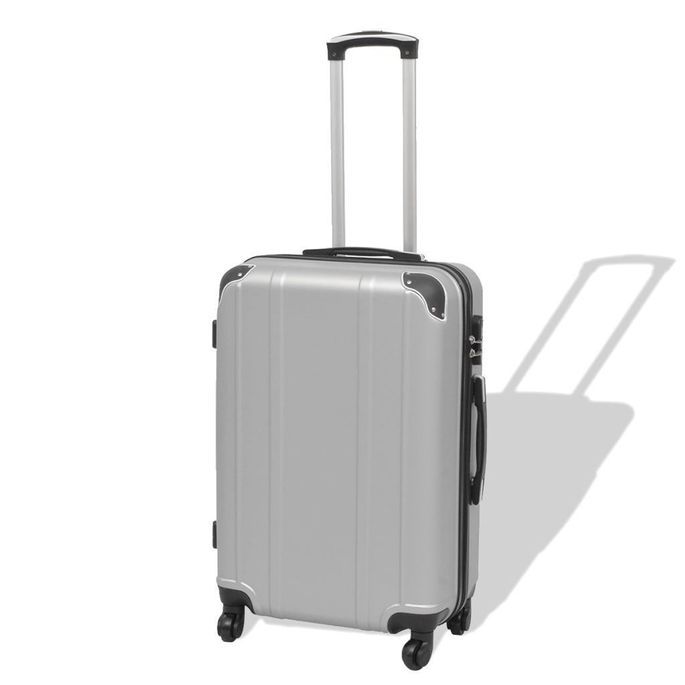 Ensemble de valises à roulettes quatre pièces Argenté - Photo n°2