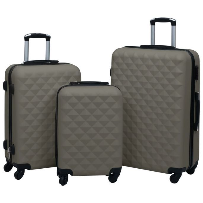Ensemble de valises rigides 3 pcs Anthracite ABS - Photo n°1