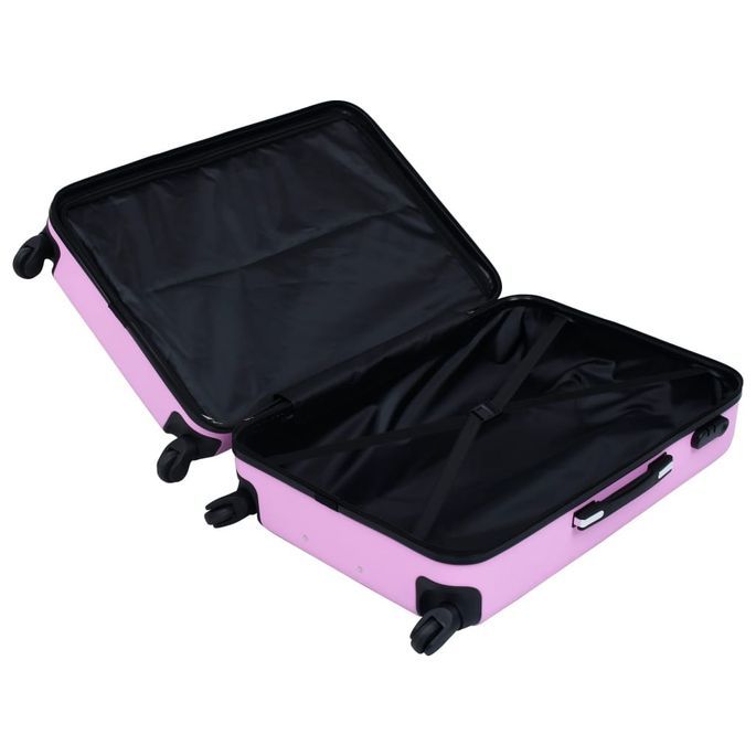 Ensemble de valises rigides 3 pcs Rose ABS - Photo n°6