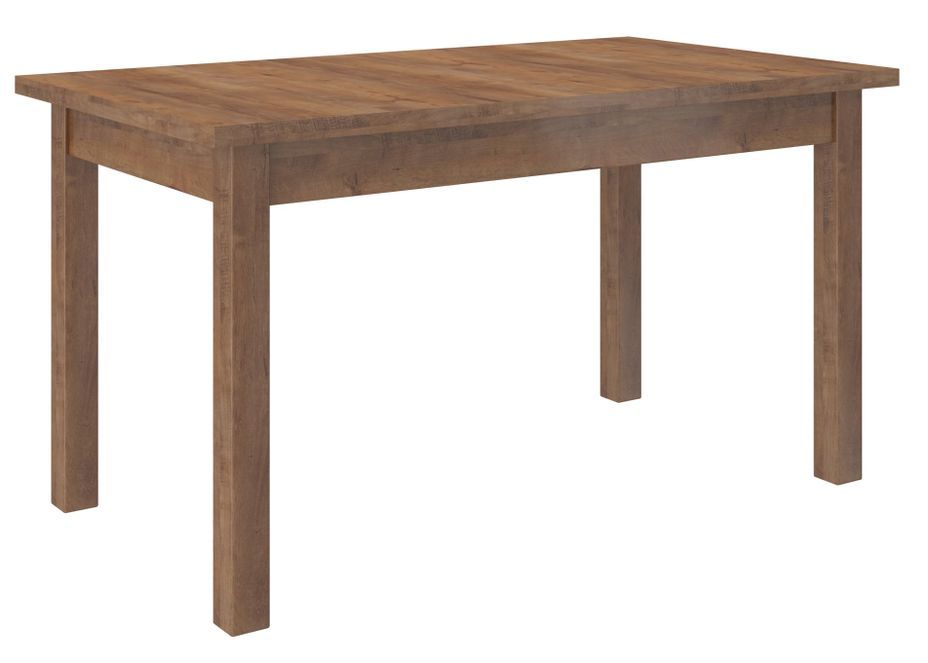 Ensemble table extensible 140/180 cm et 6 chaises en bois marron et tissu beige clair Zakria - Photo n°3