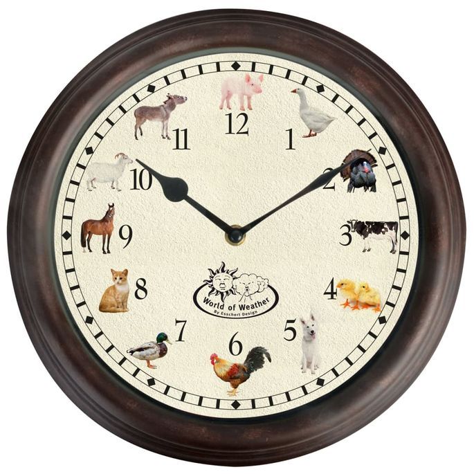 Esschert Design Horloge avec sons d'animaux de ferme - Photo n°1