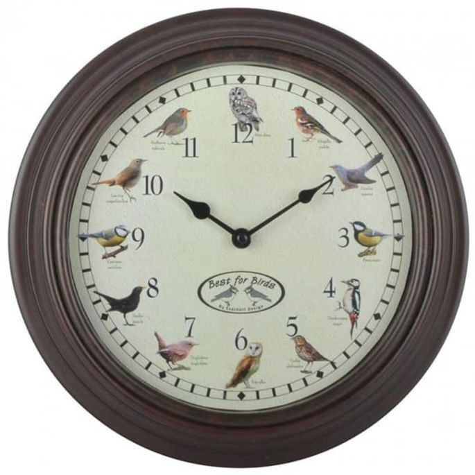 Esschert Design Horloge avec sons d'oiseaux - Photo n°1