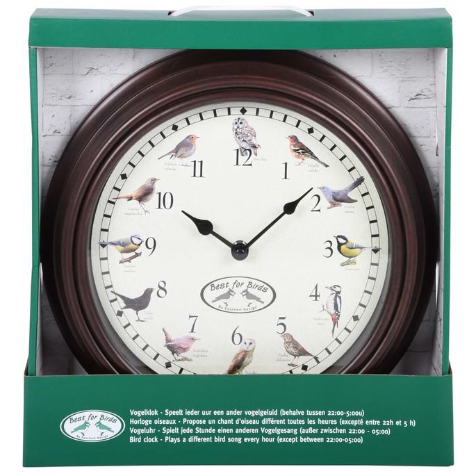 Esschert Design Horloge avec sons d'oiseaux - Photo n°2
