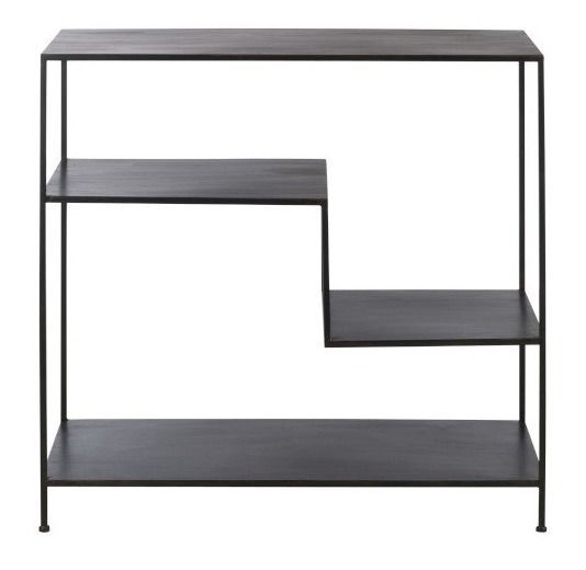Etagère 4 plateaux métal noir Narsh L 101 cm - Photo n°3