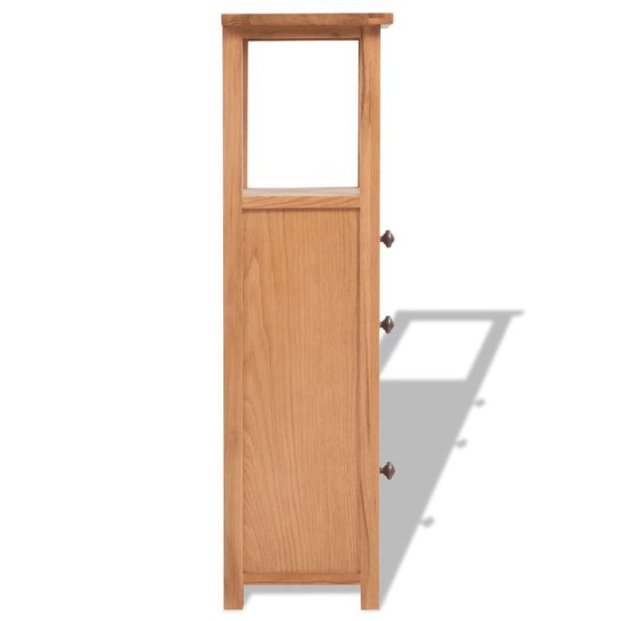Étagère d’angle 26 x 26 x 94 cm Bois de chêne massif - Photo n°3