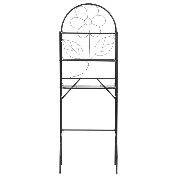 Étagère de toilette Noir 60 x 33 x 174 cm - Photo n°2
