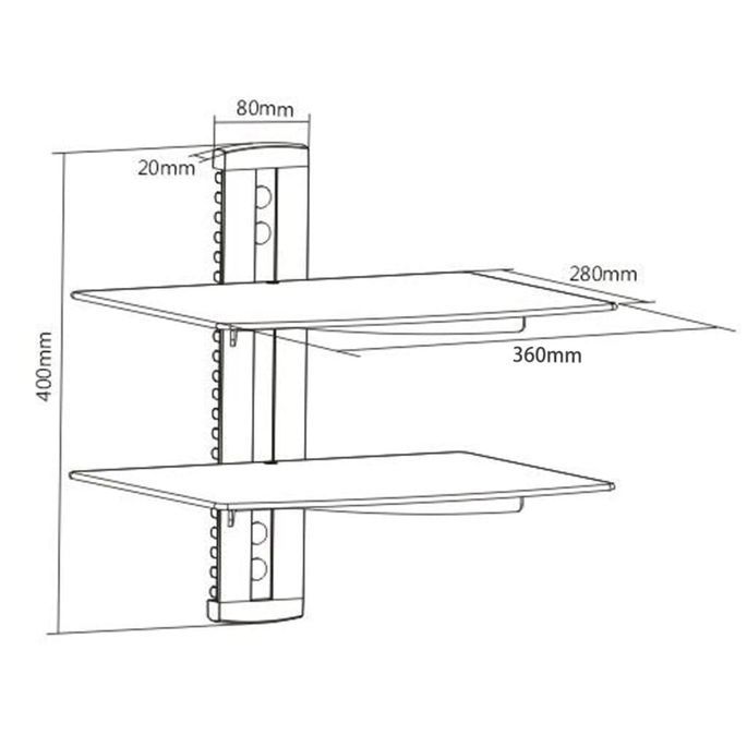 Étagère Murale à 2 Niveaux SparkWorks - Pour Casseroles Et Poêles, Cadre Métal, Capacité 36 Kg
