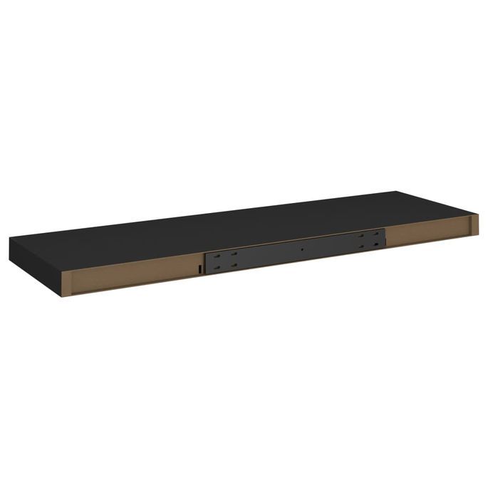 Étagère murale flottante Noir 80x23,5x3,8 cm MDF - Photo n°6