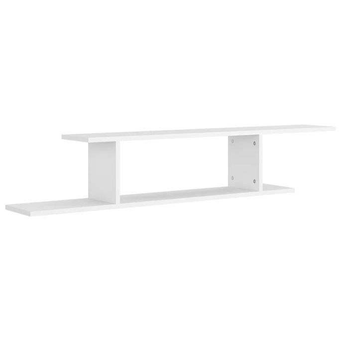 Étagère TV murale Blanc 125x18x23 cm - Photo n°2