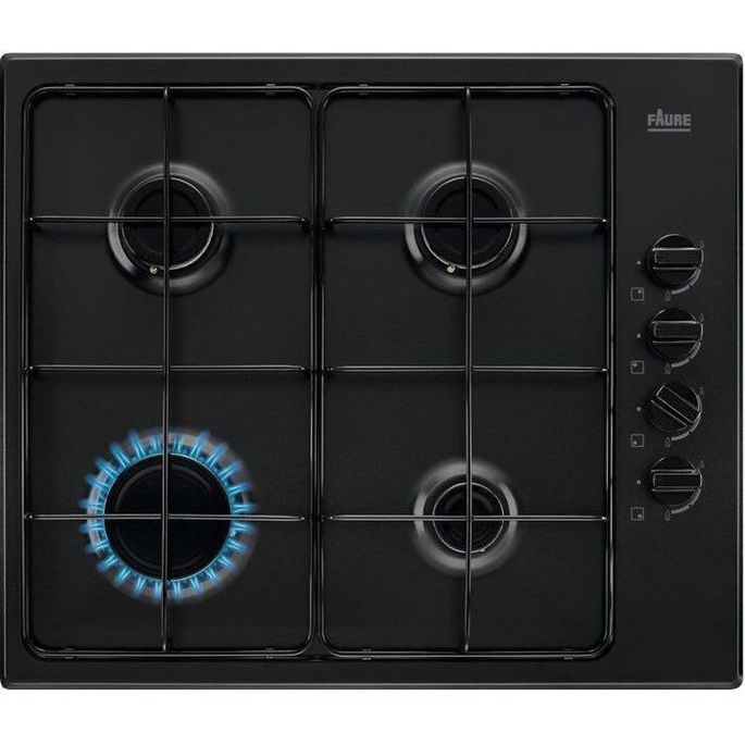 FAURE FGH62414BA Plaque de cuisson gaz 4 foyers 8000W L55 x P47