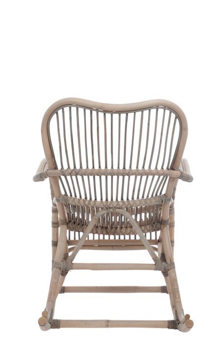 Fauteuil à bascule rotin gris Bady - Photo n°4