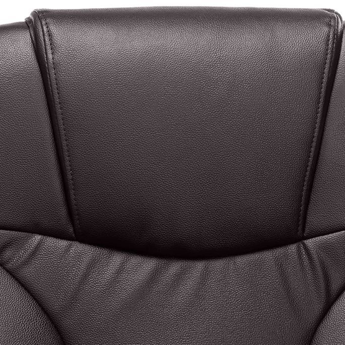 Fauteuil de bureau Marron Cuir véritable - Photo n°6