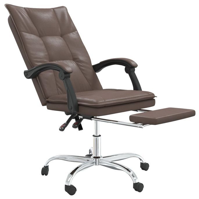 Fauteuil inclinable de bureau Marron Similicuir 2 - Photo n°6