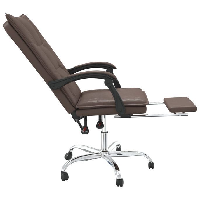 Fauteuil inclinable de bureau Marron Similicuir 2 - Photo n°7