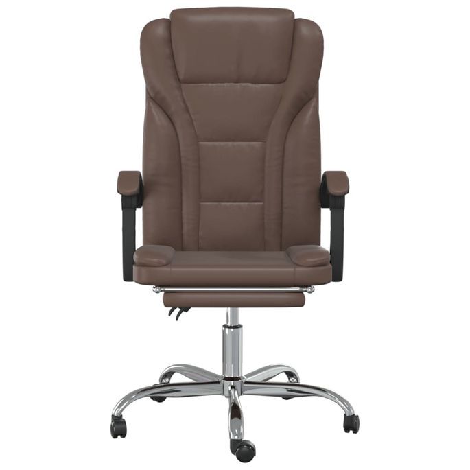 Fauteuil inclinable de bureau Marron Similicuir - Photo n°3