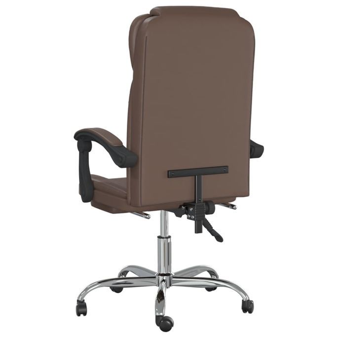 Fauteuil inclinable de bureau Marron Similicuir - Photo n°5