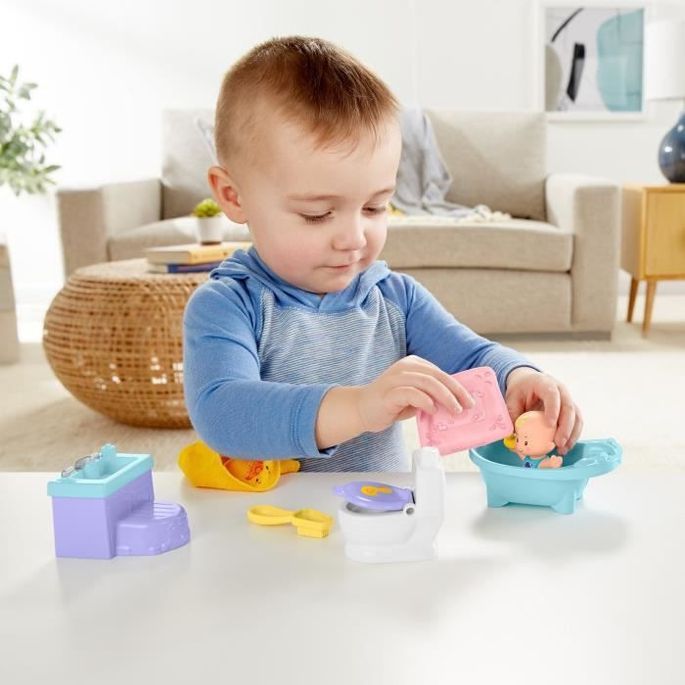 Fisher Price Little People Babies L Heure Du Bain Et Du Pot Gkp66 Figurine Pour Bebe De 18 Mois A 5 Ans Lestendances Fr