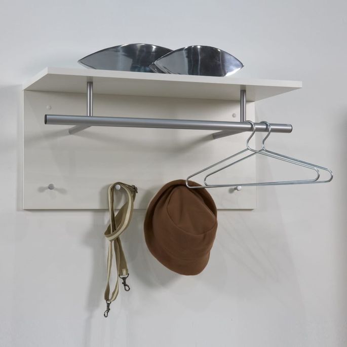 FMD Porte-manteau mural 72x29,3x34,5 cm Blanc - Photo n°2