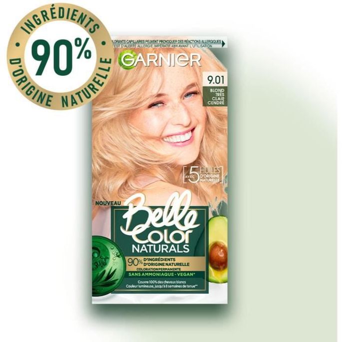 Garnier Belle Color Naturals Coloration Permanente Sans Ammoniaque 91 Blond Tres Clair Cendré