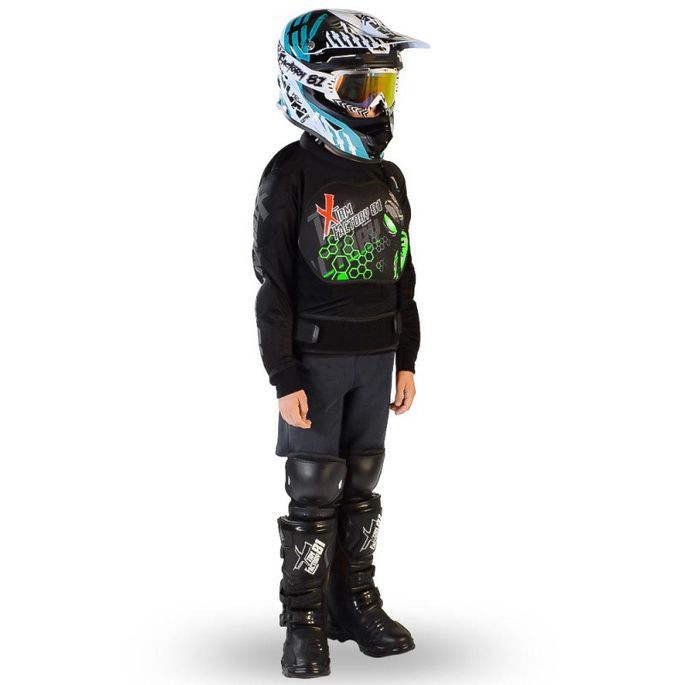 Gilet De Protection Enfant – Pour Moto, Vélo, Ski, Planche à Roulettes, Avec Coque EVA Et PE, Réfléchissant, Tailles S M L