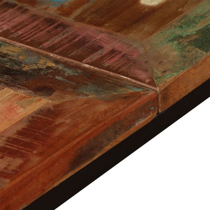 Grande table industrielle rectangulaire bois massif recomposé Vintale 240 cm - Photo n°4