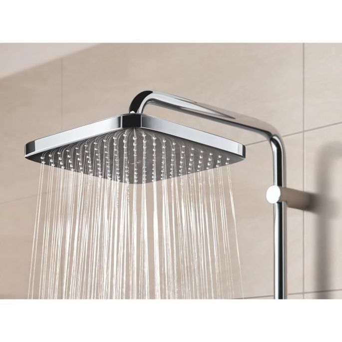 GROHE Douche de tete Vitalio Comfort 250 Cube, 1 jet, raccords filetés
